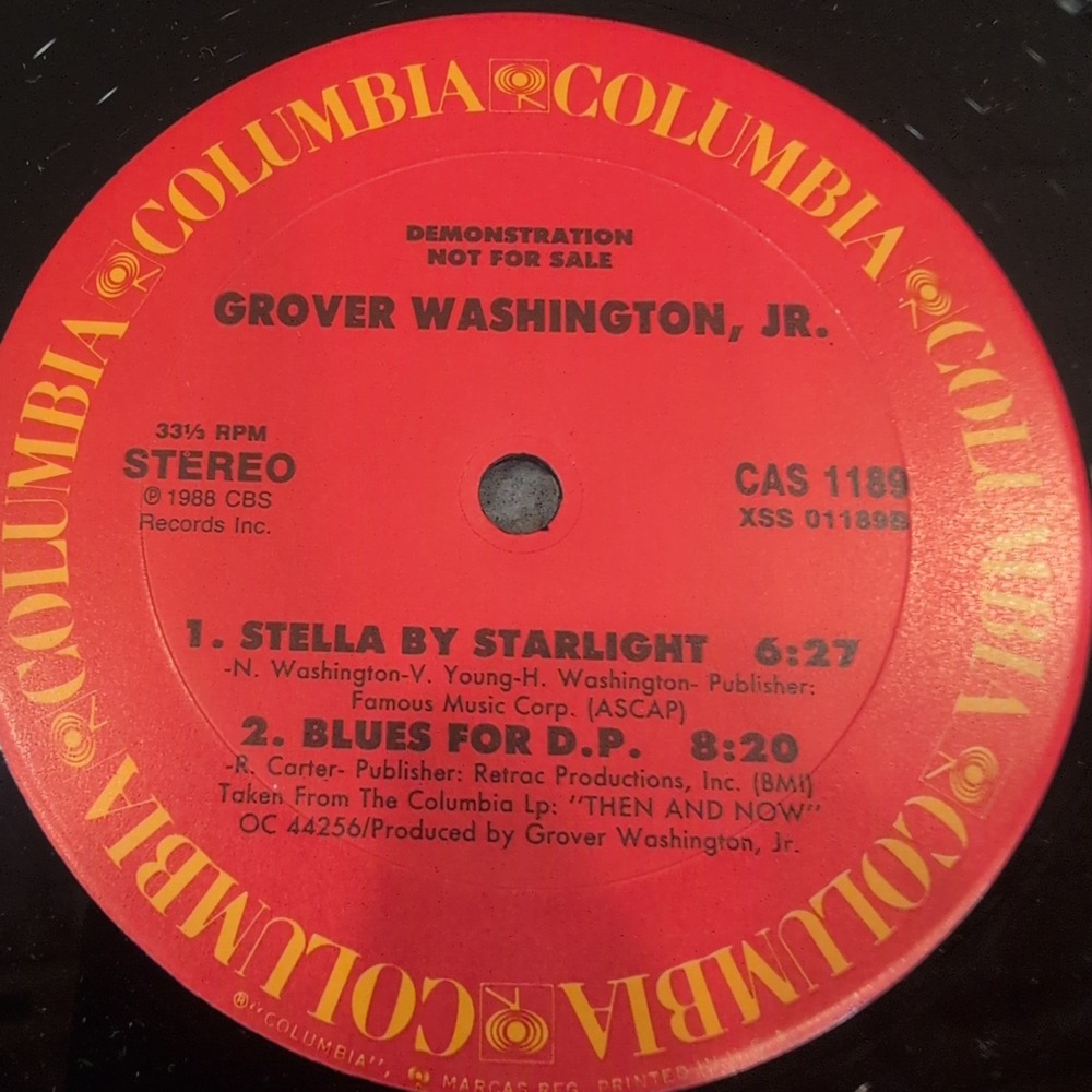 Grover Washington Jr Plays It Straight With Jazz Greats Promo Vinyl CAS1189 1988 - Picture 6 of 6